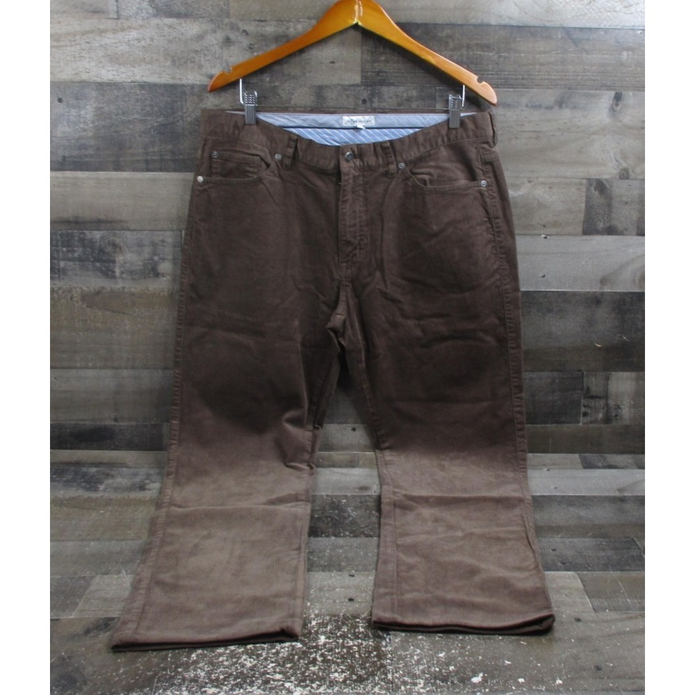 Peter Millar Pants Men 36 Brown Corduroy Five Pocket Straight Leg Stretch Casual